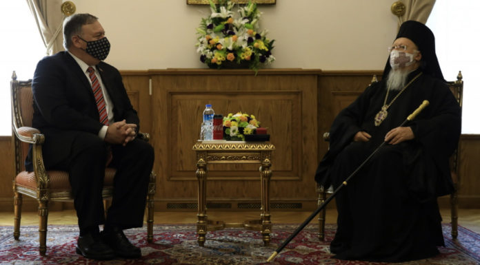 Πομπέο σε Βαρθολομαίο: Το Οικουμενικό Πατριαρχείο είναι βασικός εταίρος των ΗΠΑ