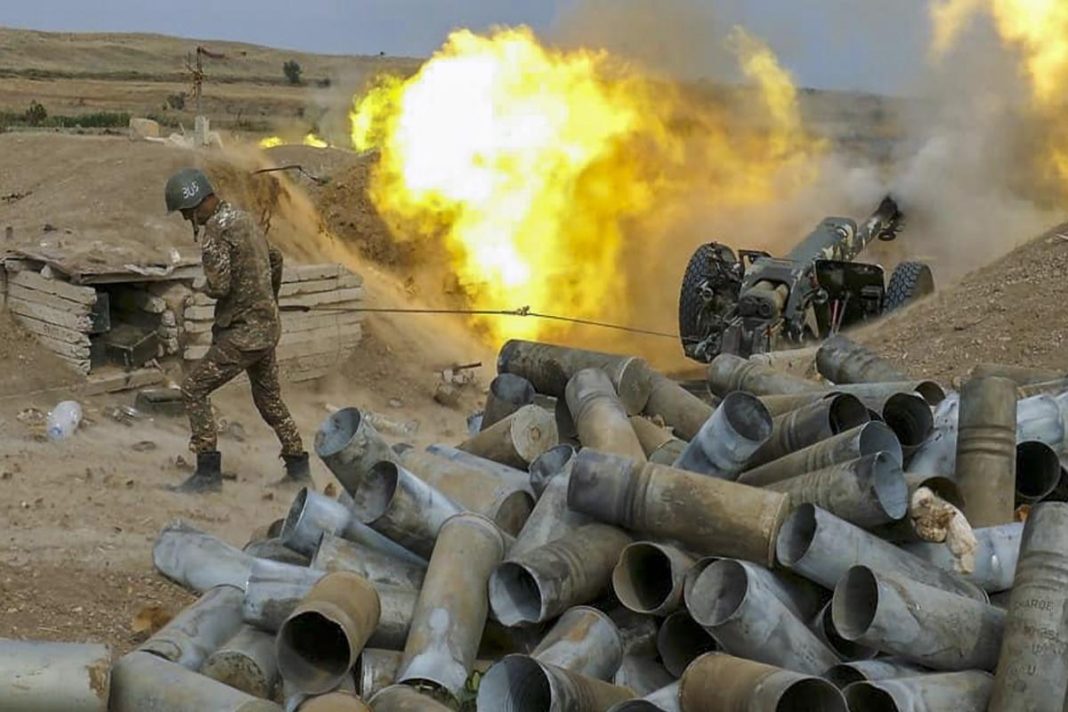 Armenia and Azerbaijan in armed conflict over Nagorno-Karabakh region