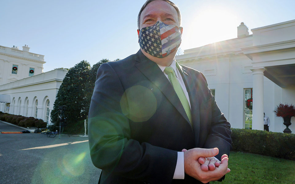 U.S. Secretary of State Pompeo visits the White House on an apparent family tour in Washington