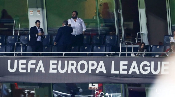 Ολυμπιακός: Οι πανηγυρισμοί του Μαρινάκη στο «Σουκρού Σαράτσογλου»