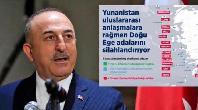 O Τσαβούσογλου απειλεί: «Θα θέσουμε θέμα κυριαρχίας στα νησιά αν δεν αποστρατιωτικοποιηθούν»