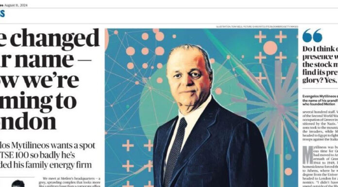 Ευάγγελος Μυτιληναίος: Η εισαγωγή στο Citi και οι επόμενες προσκλήσεις – Αφιέρωμα των Sunday Times
